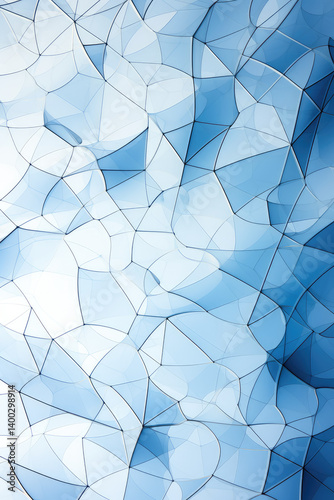 Obraz na płótnie Ethereal Blue Mosaic w salonie