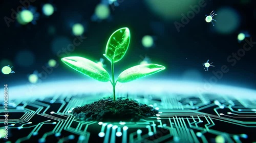 Green Tech Growth Concept








