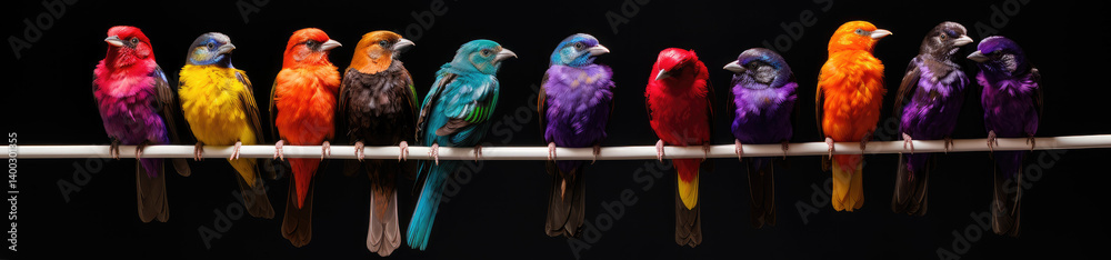 Vibrant Symphony of Colorful Birds