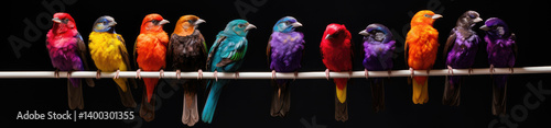 Vibrant Symphony of Colorful Birds