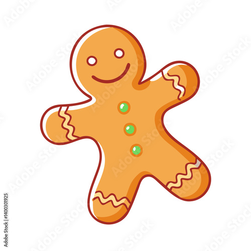 gingerbread man icon, gingerbread man vector illustration-simple illustration of gingerbread man, perfect for gingerbread man logos and icons