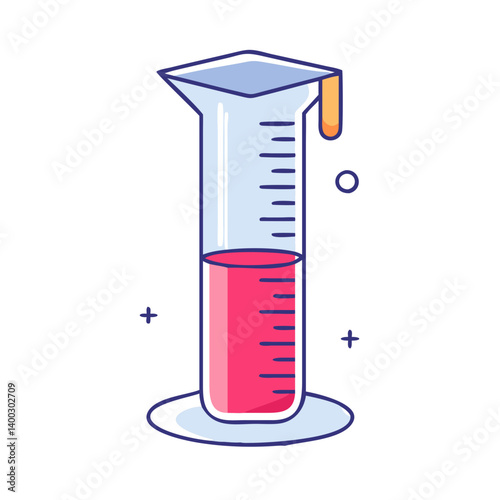 graduated cylinder icon, graduated cylinder vector illustration-simple illustration of graduated cylinder, perfect for graduated cylinder logos and icons