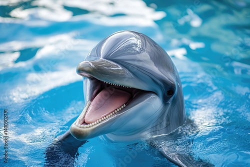 an expressive gray bottlenose dolphin