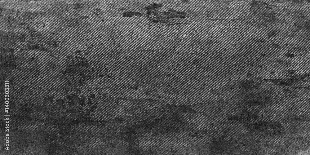 Fototapeta premium Classic denim aged fabric backdrop. Scrapbook double side texture grayscale design