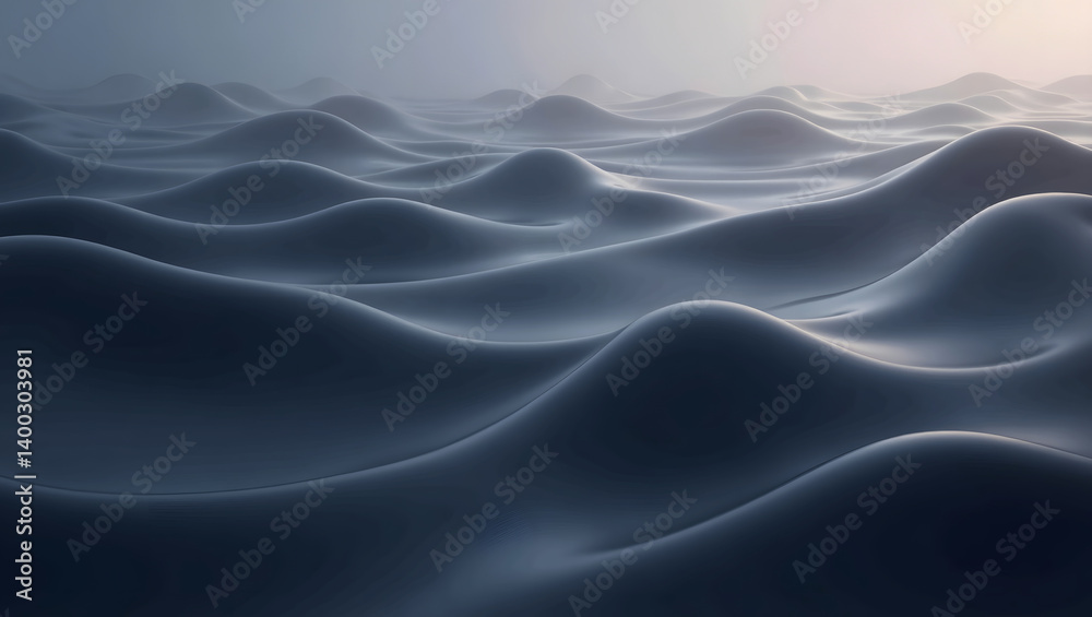 Obraz premium Sophisticated Modern Abstract Waves with Seamless Dark Gray Blend Background