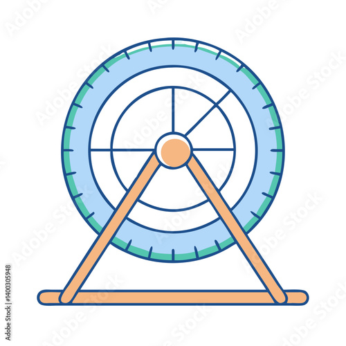hamster wheel icon, hamster wheel vector illustration-simple illustration of hamster wheel, perfect for hamster wheel logos and icons