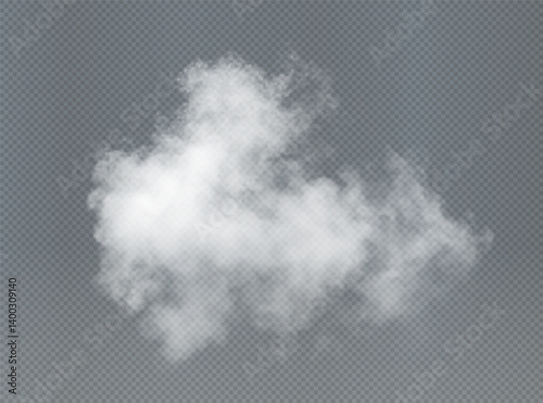 Dramatic Cloudscape Illustration — Transparent Sky with Mist, Vapour, and Atmospheric Haze for Weather, Nature, or Climate-Themed Design