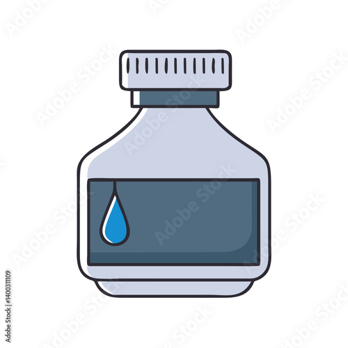 ink bottle icon, ink bottle vector illustration-simple illustration of ink bottle, perfect for ink bottle logos and icons