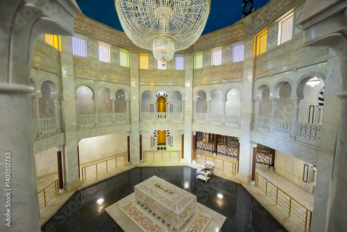 Canvas Print Interior view of Mausoleum president Habib Bourguiba Monastir city Tunisia