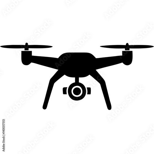 Creative Drone Illustration | Detailed Quadcopter Flying Device Vector Design

