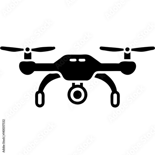 Creative Drone Illustration | Detailed Quadcopter Flying Device Vector Design

