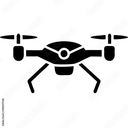 Creative Drone Illustration | Detailed Quadcopter Flying Device Vector Design

