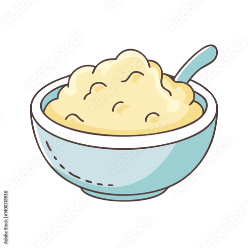 mashed potatoes icon, mashed potatoes vector illustration-simple illustration of mashed potatoes, perfect for mashed potatoes logos and icons