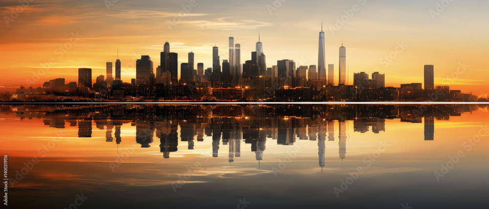 Urban Serenity at Dusk