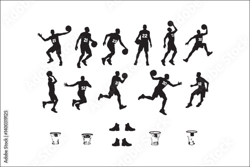 Basketball Silhouette Vector | Player SVG | Slam Dunk Clipart PNG

Basketball Player SVG | Dribble & Dunk Silhouette | Sports Vector Art

Basketball Action Silhouette | Jump Shot SVG Cut File | Sports
