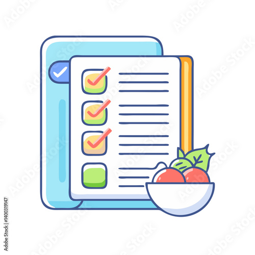 meal plan icon, meal plan vector illustration-simple illustration of meal plan, perfect for meal plan logos and icons