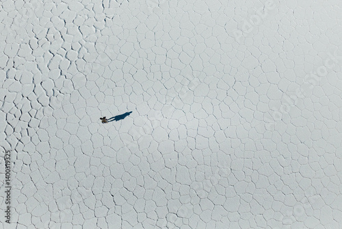 Foto ボリビア　ウユニ塩湖の空撮　