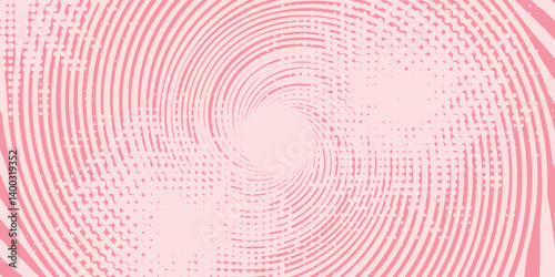 Candy color sunburst background. Abstract pink cream sunbeams design wallpaper. Colorful spinning lines for template, banner, poster, flyer. Sweet rotating cartoon swirl or whirlpool. Vector backdrop