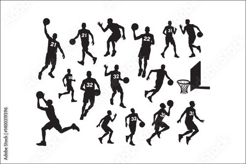Basketball Silhouette Vector | Player SVG | Slam Dunk Clipart PNG

Basketball Player SVG | Dribble & Dunk Silhouette | Sports Vector Art

Basketball Action Silhouette | Jump Shot SVG Cut File | Sports