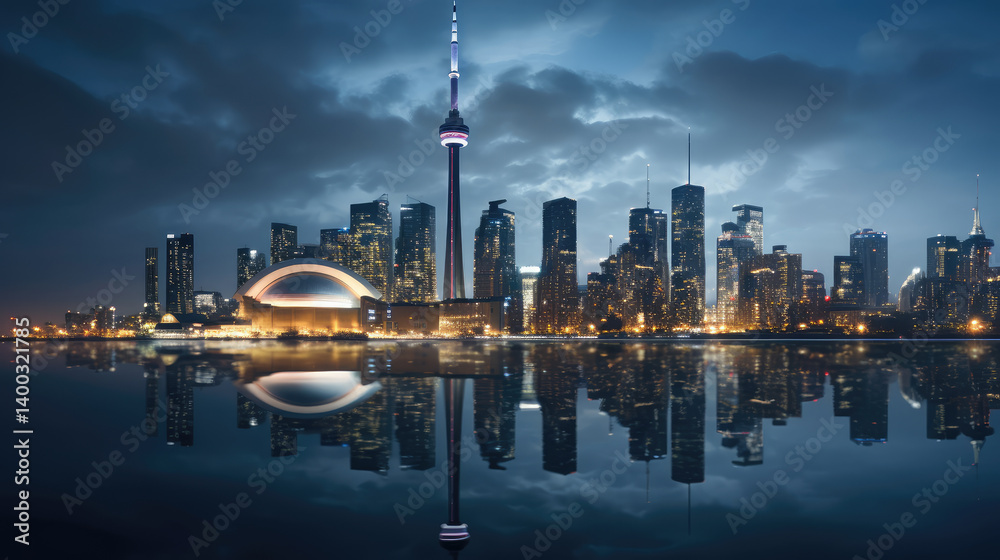 Captivating City Skyline at Dusk