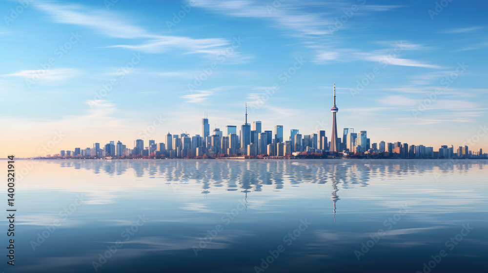 Serene City Reflection