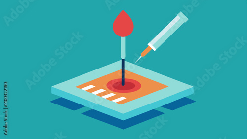 Sample Collection A visual of a droplet being p on the chip from a pipette showing the sample collection process.