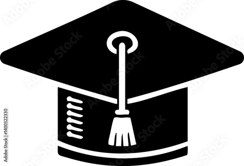 Class of 2025 graduation cap vector design university or college hat silhouette.	
