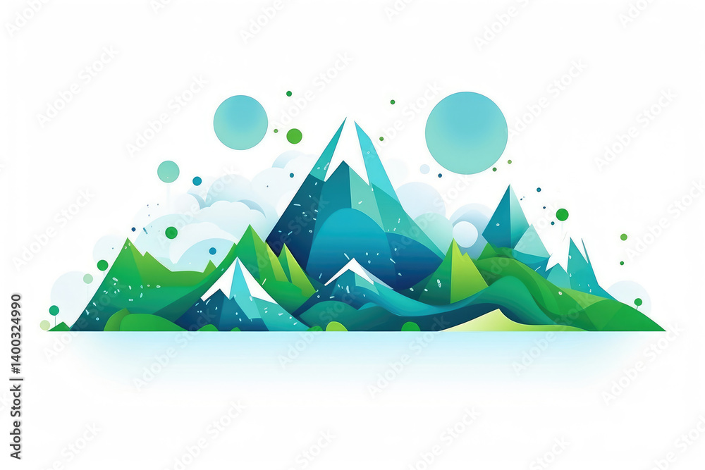 Tranquil Mountain Abstract