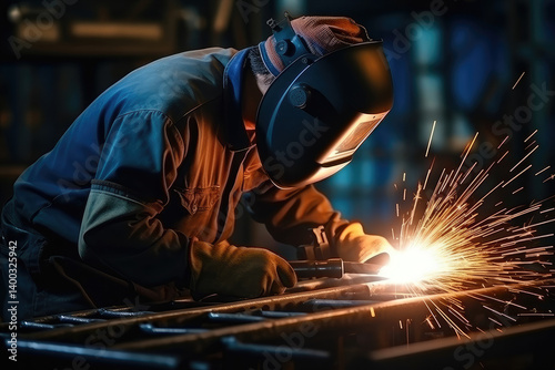 Obraz na płótnie Igniting Creation: The Art of Welding w salonie