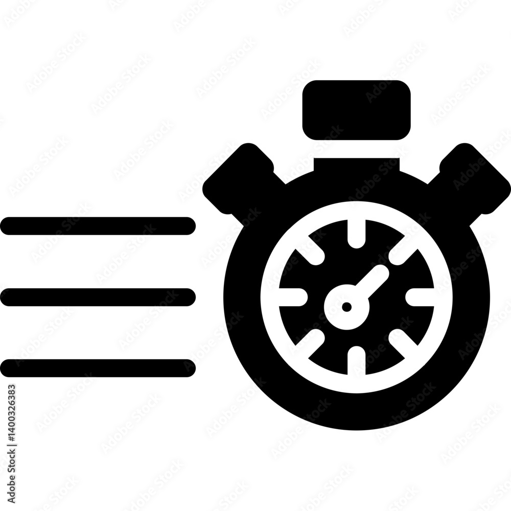 Obraz premium Velocity Glyph Icon