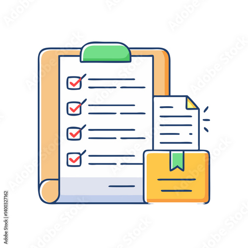 packing list icon, packing list vector illustration-simple illustration of packing list, perfect for packing list logos and icons