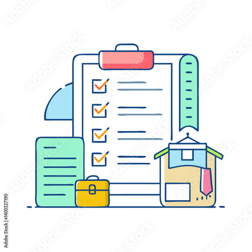 packing list icon, packing list vector illustration-simple illustration of packing list, perfect for packing list logos and icons