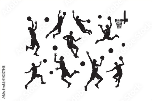 Basketball Silhouette Vector | Player SVG | Slam Dunk Clipart PNG

Basketball Player SVG | Dribble & Dunk Silhouette | Sports Vector Art

Basketball Action Silhouette | Jump Shot SVG Cut File | Sports