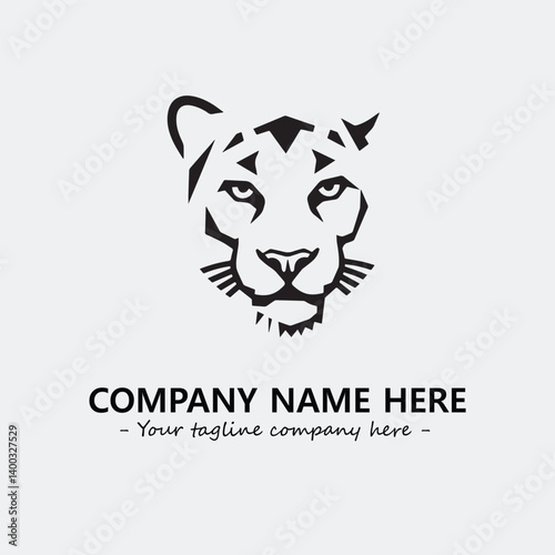 Phanter illustration black and white for logo company vector image
