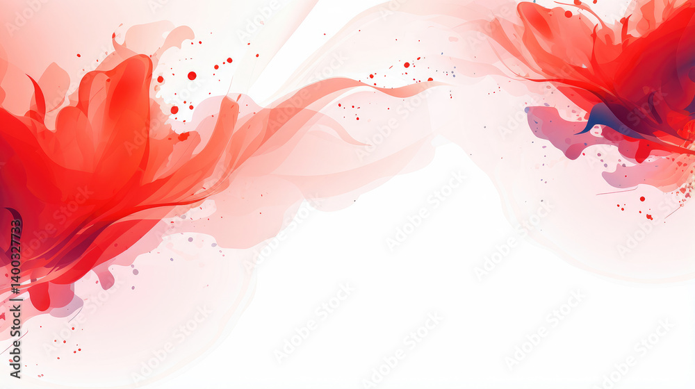 Ethereal Red Floral Elegance