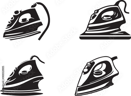 silhouette of iron machine on clean vector