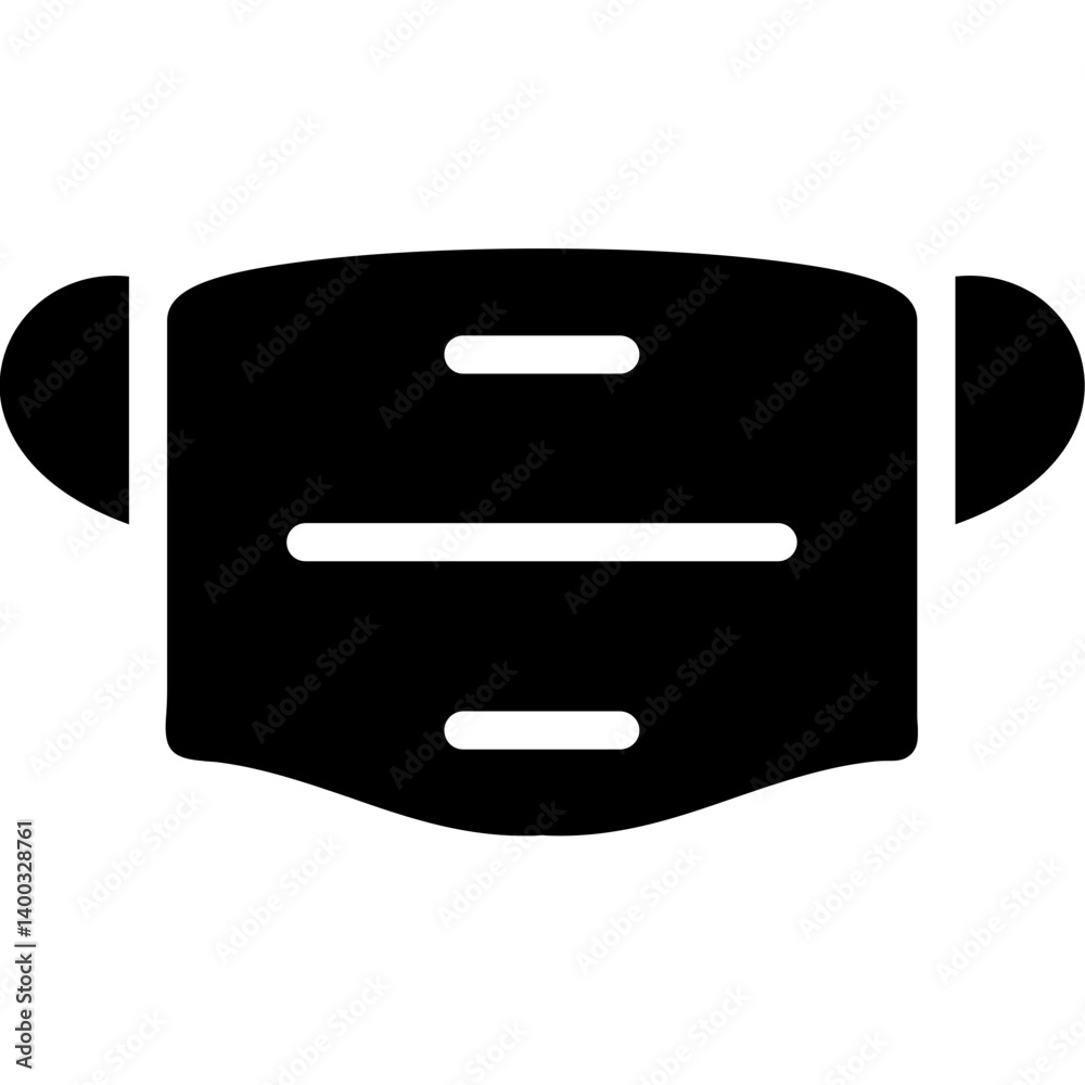 Surgical Mask Glyph Icon