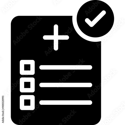 Surgery Checklist Glyph Icon