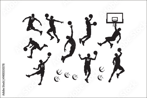 Basketball Silhouette Vector | Player SVG | Slam Dunk Clipart PNG

Basketball Player SVG | Dribble & Dunk Silhouette | Sports Vector Art

Basketball Action Silhouette | Jump Shot SVG Cut File | Sports