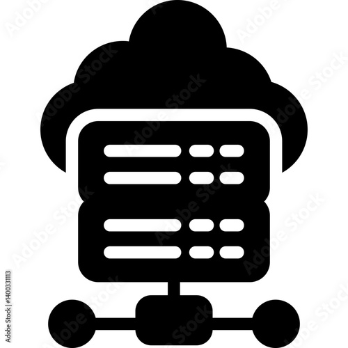Web Hosting Glyph Icon