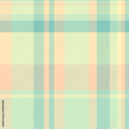 Postcard textile tartan check, iconic texture fabric vector. Room background seamless pattern plaid in light and teal colors.