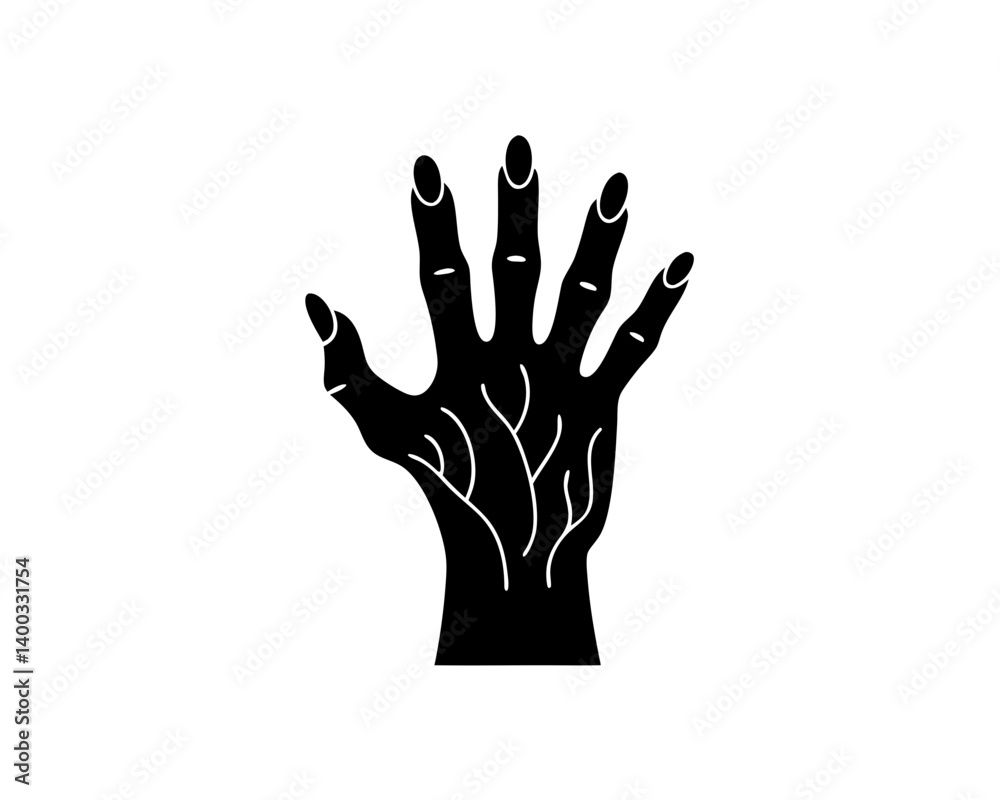 Fototapeta premium creative details Zombie Hand Icon Vector Illustration