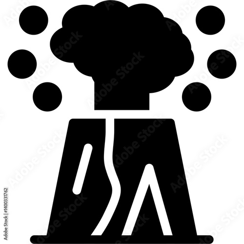 Prehistoric Volcano Glyph Icon