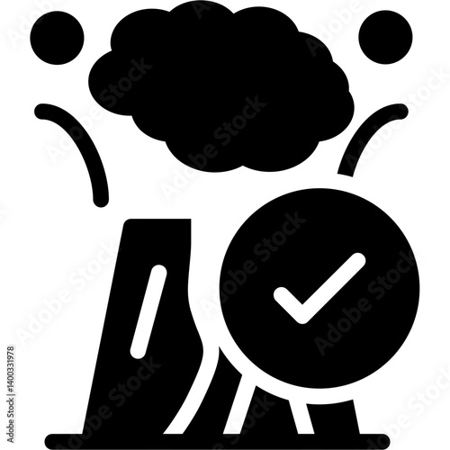 Prehistoric Volcano Glyph Icon