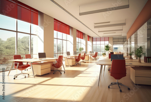 Obraz na płótnie Bright and Inviting Modern Office Space w salonie
