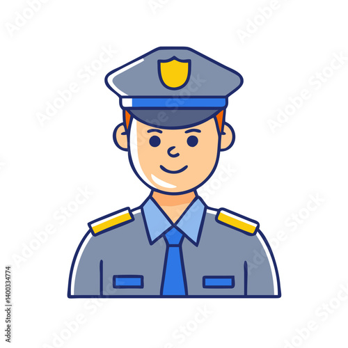 police officer icon, police officer vector illustration-simple illustration of police officer, perfect for police officer logos and icons