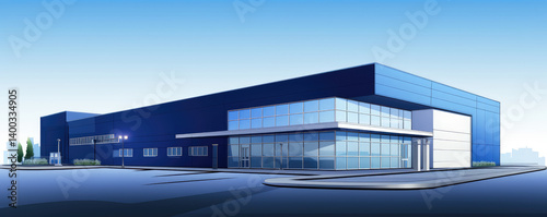 Obraz na płótnie Modern Industrial Facility w salonie