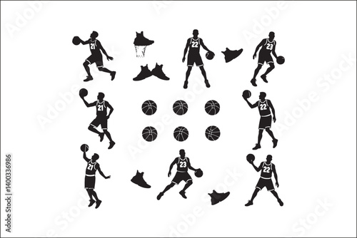 Basketball Silhouette Vector | Player SVG | Slam Dunk Clipart PNG

Basketball Player SVG | Dribble & Dunk Silhouette | Sports Vector Art

Basketball Action Silhouette | Jump Shot SVG Cut File | Sports