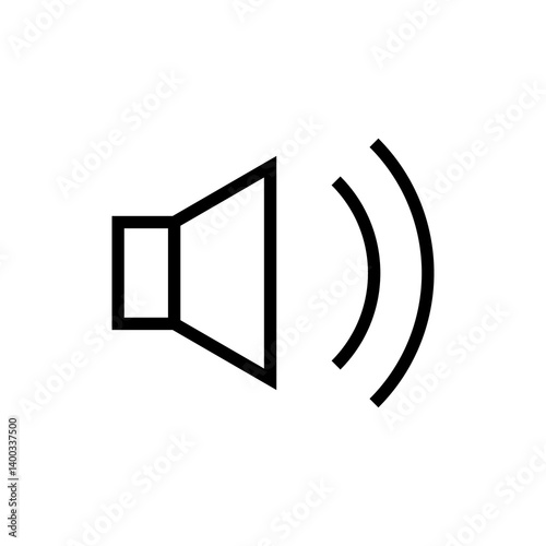 Linear volume control icon. loud volume symbol.