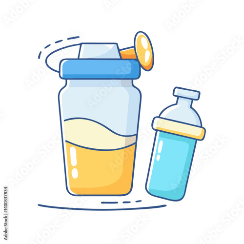 protein shake icon, protein shake vector illustration-simple illustration of protein shake, perfect for protein shake logos and icons